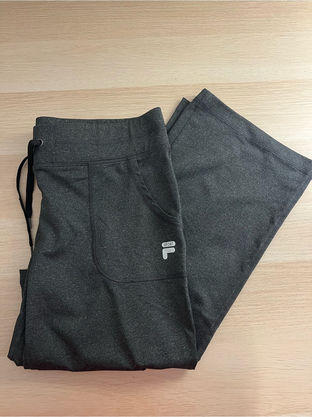 Fila Charcoal Gray Jogger Sweatpants with Drawstring